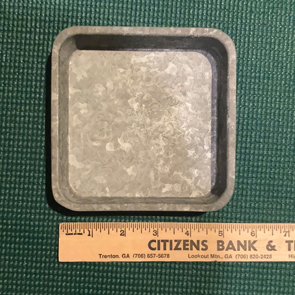 Vintage Metal Tray | ~5” x ~5” | For Jewelry, Rings, Etc.